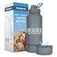 Rubyloo Water Bottle with Detachable Dog Bowl