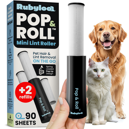 Rubyloo Retractable Mini Lint Roller & Refills