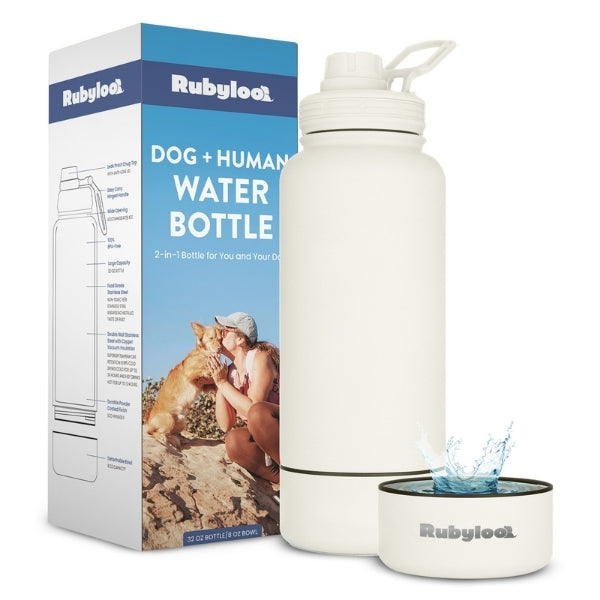 Rubyloo Water Bottle with Detachable Dog Bowl
